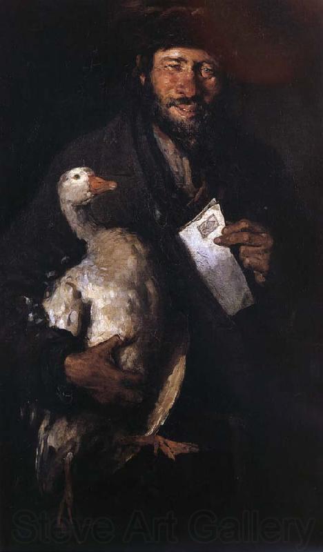 Nicolae Grigorescu Jew with a Goose Norge oil painting art